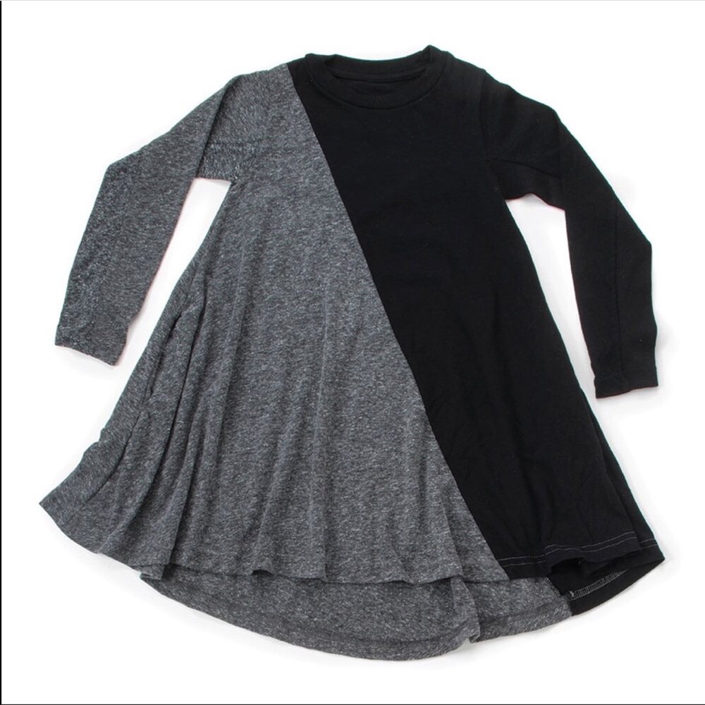 Long sleeves cotton swing dress